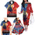 Tonga ANZAC Day Personalised Family Matching Off Shoulder Long Sleeve Dress and Hawaiian Shirt Soldier Te Tau Manatui Kinautolu with Poppy Field LT9 - Polynesian Pride