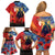 Tonga ANZAC Day Personalised Family Matching Off Shoulder Short Dress and Hawaiian Shirt Soldier Te Tau Manatui Kinautolu with Poppy Field LT9 - Polynesian Pride