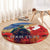 Tonga ANZAC Day Personalised Round Carpet Soldier Te Tau Manatui Kinautolu with Poppy Field LT9 - Polynesian Pride