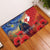 Tonga ANZAC Day Personalised Rubber Doormat Soldier Te Tau Manatui Kinautolu with Poppy Field LT9 Art - Polynesian Pride