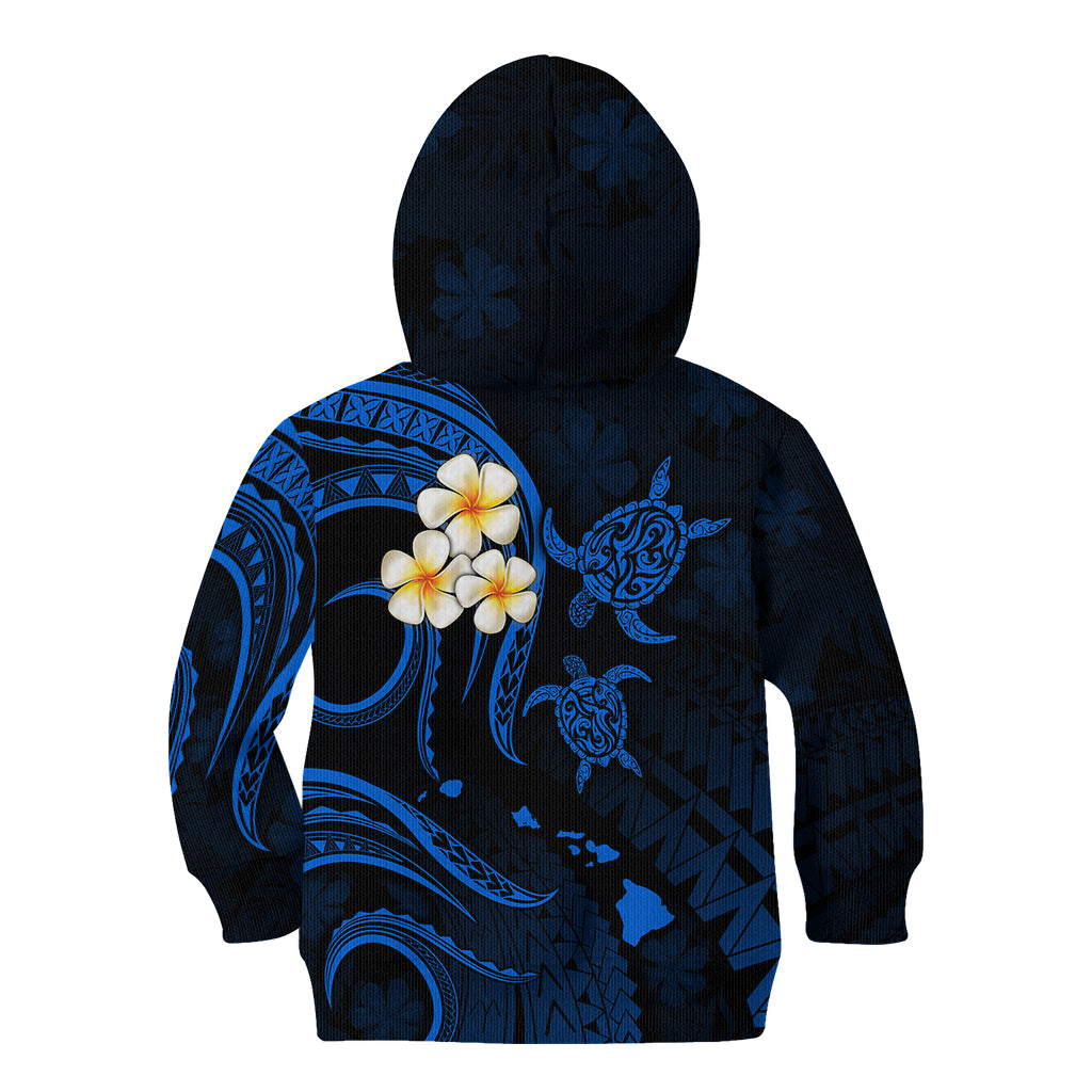 Hawaii Kid Hoodie Niihau Islands Polynesian Sunset Plumeria Blue Vibe LT9 - Polynesian Pride