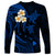 Hawaii Long Sleeve Shirt Niihau Islands Polynesian Sunset Plumeria Blue Vibe LT9 - Polynesian Pride