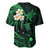 Hawaii Baseball Jersey Niihau Islands Polynesian Sunset Plumeria Green Vibe LT9 - Polynesian Pride