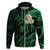 Hawaii Hoodie Niihau Islands Polynesian Sunset Plumeria Green Vibe LT9 Zip Hoodie Green - Polynesian Pride