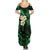 Hawaii Summer Maxi Dress Niihau Islands Polynesian Sunset Plumeria Green Vibe LT9 - Polynesian Pride