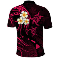 Hawaii Polo Shirt Niihau Islands Polynesian Sunset Plumeria Pink Vibe LT9 - Polynesian Pride