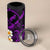 Hawaii Ni'ihau Islands Pacific Plumeria 4 in 1 Can Cooler Tumbler Purple Polynesian Tattoo