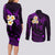 Polynesian Hawaii Couples Long Sleeve Bodycon Dress and Long Sleeve Button Shirts Niihau Islands with Pacific Plumeria Purple Vibe LT9 - Polynesian Pride