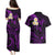 Polynesian Hawaii Couples Puletasi Dress and Hawaiian Shirt Niihau Islands with Pacific Plumeria Purple Vibe LT9 - Polynesian Pride