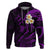 Polynesian Hawaii Hoodie Niihau Islands with Pacific Plumeria Purple Vibe LT9 Purple - Polynesian Pride