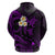 Polynesian Hawaii Hoodie Niihau Islands with Pacific Plumeria Purple Vibe LT9 - Polynesian Pride