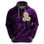 Polynesian Hawaii Hoodie Niihau Islands with Pacific Plumeria Purple Vibe LT9 - Polynesian Pride