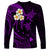 Polynesian Hawaii Long Sleeve Shirt Niihau Islands with Pacific Plumeria Purple Vibe LT9 - Polynesian Pride