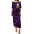 Polynesian Hawaii Puletasi Niihau Islands with Pacific Plumeria Purple Vibe LT9 Long Dress Purple - Polynesian Pride