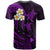 Polynesian Hawaii T Shirt Niihau Islands with Pacific Plumeria Purple Vibe LT9 - Polynesian Pride