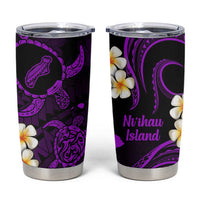 Hawaii Ni'ihau Islands Pacific Plumeria Tumbler Cup Purple Polynesian Tattoo LT9 Purple - Polynesian Pride