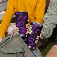 Hawaii Ni'ihau Islands Pacific Plumeria Tumbler Cup Purple Polynesian Tattoo LT9 - Polynesian Pride