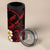 Hawaii Ni'ihau Islands Pacific Plumeria 4 in 1 Can Cooler Tumbler Red Polynesian Tattoo