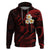 Polynesian Hawaii Hoodie Niihau Islands with Pacific Plumeria Red Vibe LT9 Red - Polynesian Pride