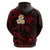 Polynesian Hawaii Hoodie Niihau Islands with Pacific Plumeria Red Vibe LT9 - Polynesian Pride