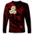 Polynesian Hawaii Long Sleeve Shirt Niihau Islands with Pacific Plumeria Red Vibe LT9 - Polynesian Pride