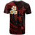 Polynesian Hawaii T Shirt Niihau Islands with Pacific Plumeria Red Vibe LT9 - Polynesian Pride