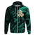 Polynesian Hawaii Hoodie Niihau Islands with Pacific Plumeria Turquoise Vibe LT9 - Polynesian Pride