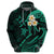 Polynesian Hawaii Hoodie Niihau Islands with Pacific Plumeria Turquoise Vibe LT9 - Polynesian Pride