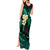 Polynesian Hawaii Tank Maxi Dress Niihau Islands with Pacific Plumeria Turquoise Vibe LT9 - Polynesian Pride