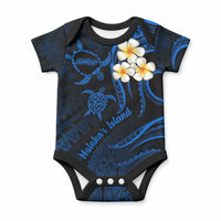 Hawaii Molokai Islands Baby Onesie Polynesian Sunset Plumeria Blue Vibe LT9 Blue - Polynesian Pride