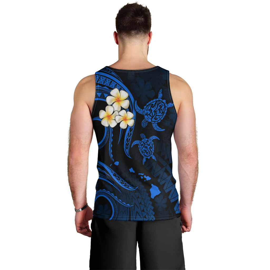 Hawaii Men Tank Top Molokai Islands Polynesian Sunset Plumeria Blue Vibe LT9 - Polynesian Pride