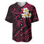 Hawaii Baseball Jersey Molokai Islands Polynesian Sunset Plumeria Pink Vibe LT9 Pink - Polynesian Pride