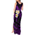 Polynesian Hawaii Tank Maxi Dress Molokai Islands with Pacific Plumeria Purple Vibe LT9 - Polynesian Pride