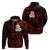 Polynesian Hawaii Hoodie Molokai Islands with Pacific Plumeria Red Vibe LT9 - Polynesian Pride