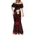 Polynesian Hawaii Mermaid Dress Molokai Islands with Pacific Plumeria Red Vibe LT9 - Polynesian Pride