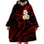 Polynesian Hawaii Wearable Blanket Hoodie Molokai Islands with Pacific Plumeria Red Vibe LT9 - Polynesian Pride