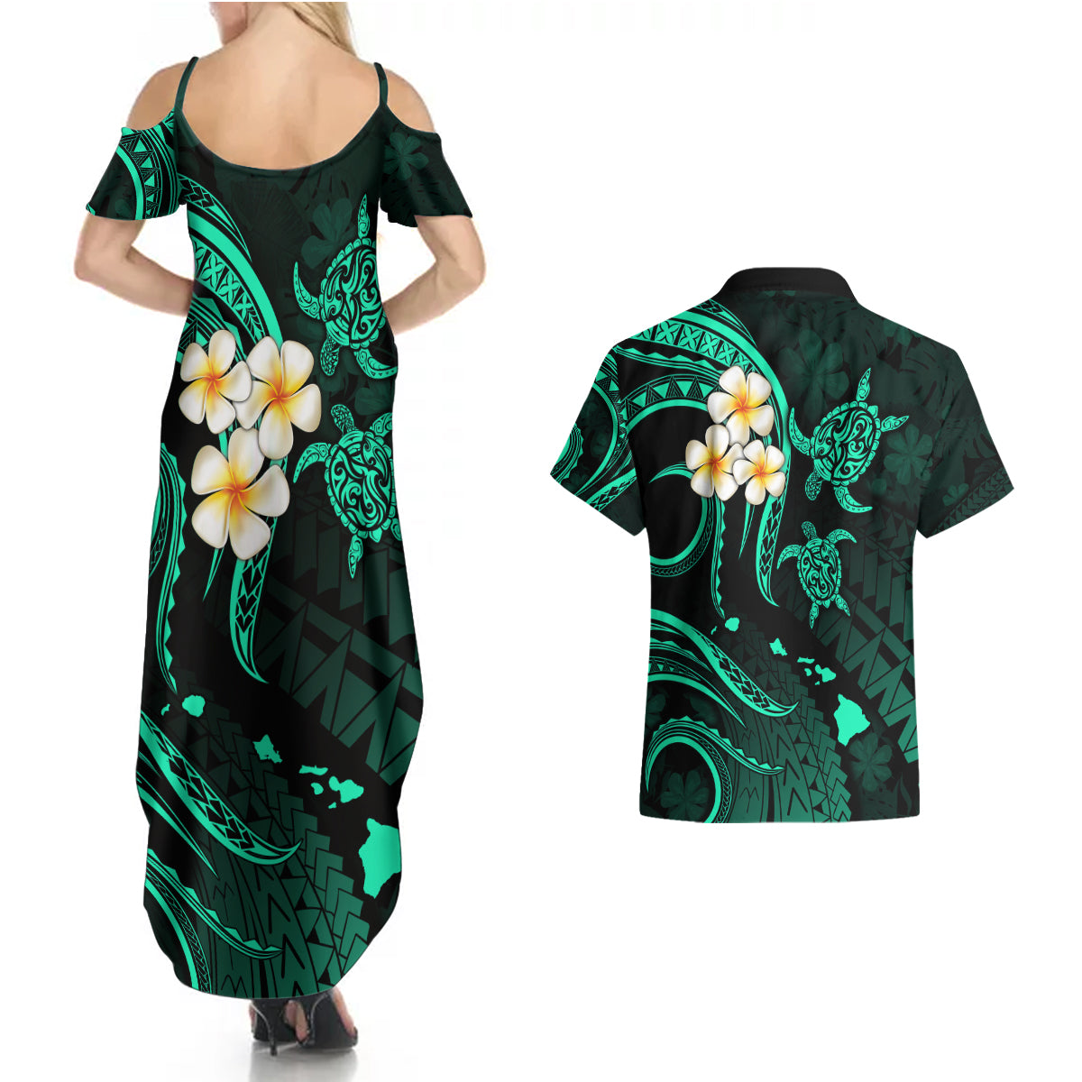 Cheap Plus Size Hawaiian Maxi Dress