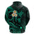 Polynesian Hawaii Hoodie Molokai Islands with Pacific Plumeria Turquoise Vibe LT9 - Polynesian Pride