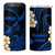 Hawaii Molokaʻi Islands Pacific Plumeria 4 in 1 Can Cooler Tumbler Blue Polynesian Tattoo