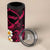 Hawaii Molokaʻi Islands Pacific Plumeria 4 in 1 Can Cooler Tumbler Pink Polynesian Tattoo