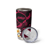 Hawaii Molokai Islands Pacific Plumeria Tumbler Cup Pink Polynesian Tattoo LT9 - Polynesian Pride