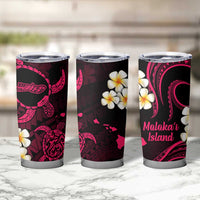 Hawaii Molokai Islands Pacific Plumeria Tumbler Cup Pink Polynesian Tattoo LT9 - Polynesian Pride