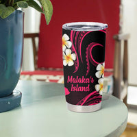 Hawaii Molokai Islands Pacific Plumeria Tumbler Cup Pink Polynesian Tattoo LT9 - Polynesian Pride