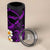 Hawaii Molokaʻi Islands Pacific Plumeria 4 in 1 Can Cooler Tumbler Purple Polynesian Tattoo