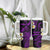 Hawaii Molokaʻi Islands Pacific Plumeria Tumbler With Handle Purple Polynesian Tattoo