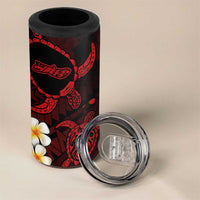 Hawaii Molokai Islands Pacific Plumeria 4 in 1 Can Cooler Tumbler Red Polynesian Tattoo LT9 - Polynesian Pride