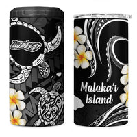 Hawaii Molokai Islands Pacific Plumeria 4 in 1 Can Cooler Tumbler White Polynesian Tattoo LT9 One Size: 16 oz White - Polynesian Pride