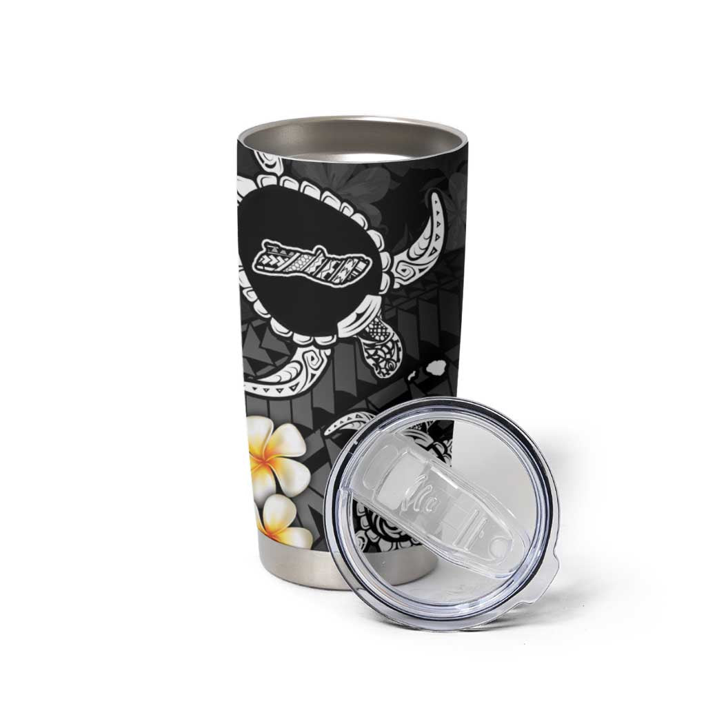 Hawaii Molokai Islands Pacific Plumeria Tumbler Cup White Polynesian Tattoo LT9 - Polynesian Pride