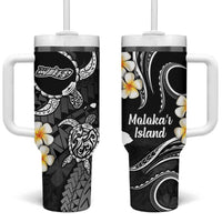 Hawaii Molokai Islands Pacific Plumeria Tumbler With Handle White Polynesian Tattoo LT9 One Size: 40 oz White - Polynesian Pride
