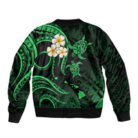 Hawaii Bomber Jacket Lanai Islands Polynesian Sunset Plumeria Green Vibe LT9 - Polynesian Pride